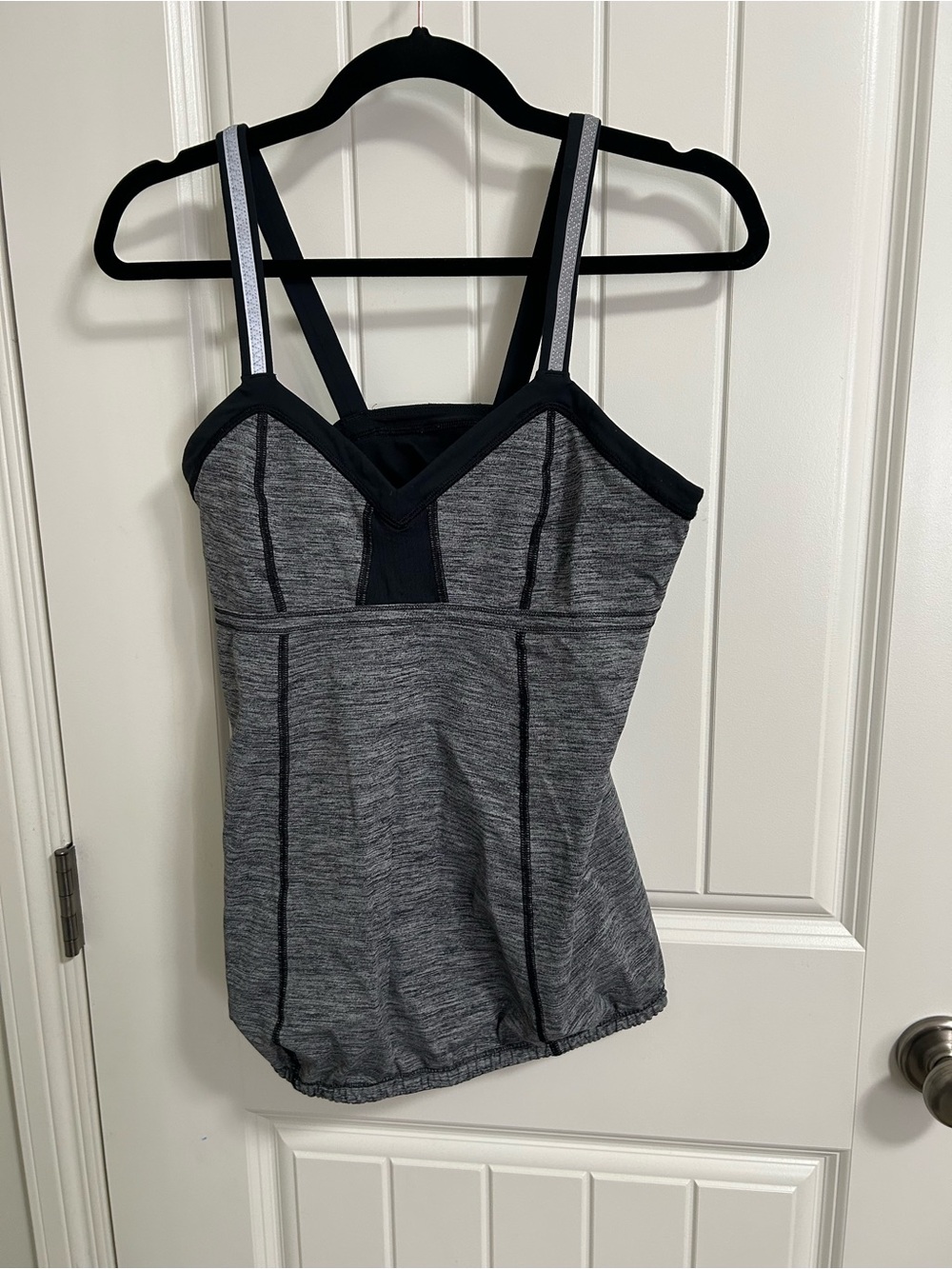 Lululemon Heather Gray & Black Athletic Tank Top